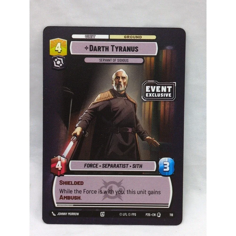 Darth Tyranus Servant Of Sidious Event Exclusive Promo Card